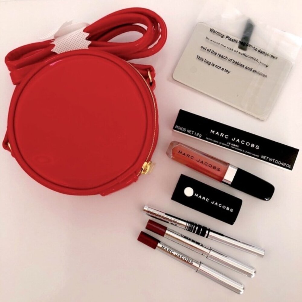 Marc Jacobs Red Crossbody Canteen Bag Bundle NWT